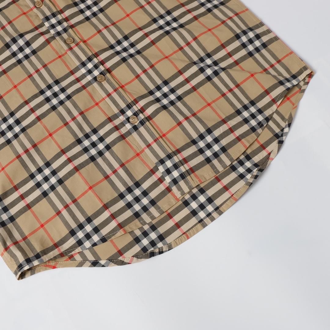 Burberry  Check Stretch Cotton Shirt - 