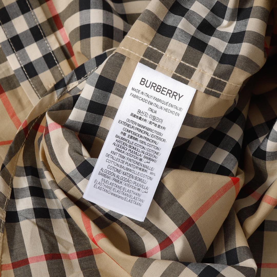 Burberry  Check Stretch Cotton Shirt - 