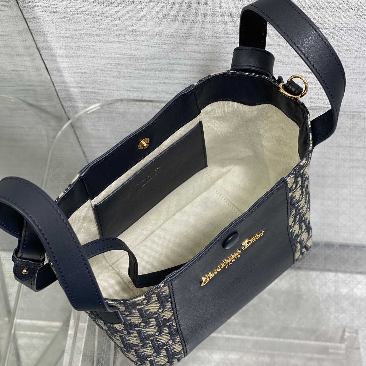 Dior Medium Signature Bucket Bag  - 