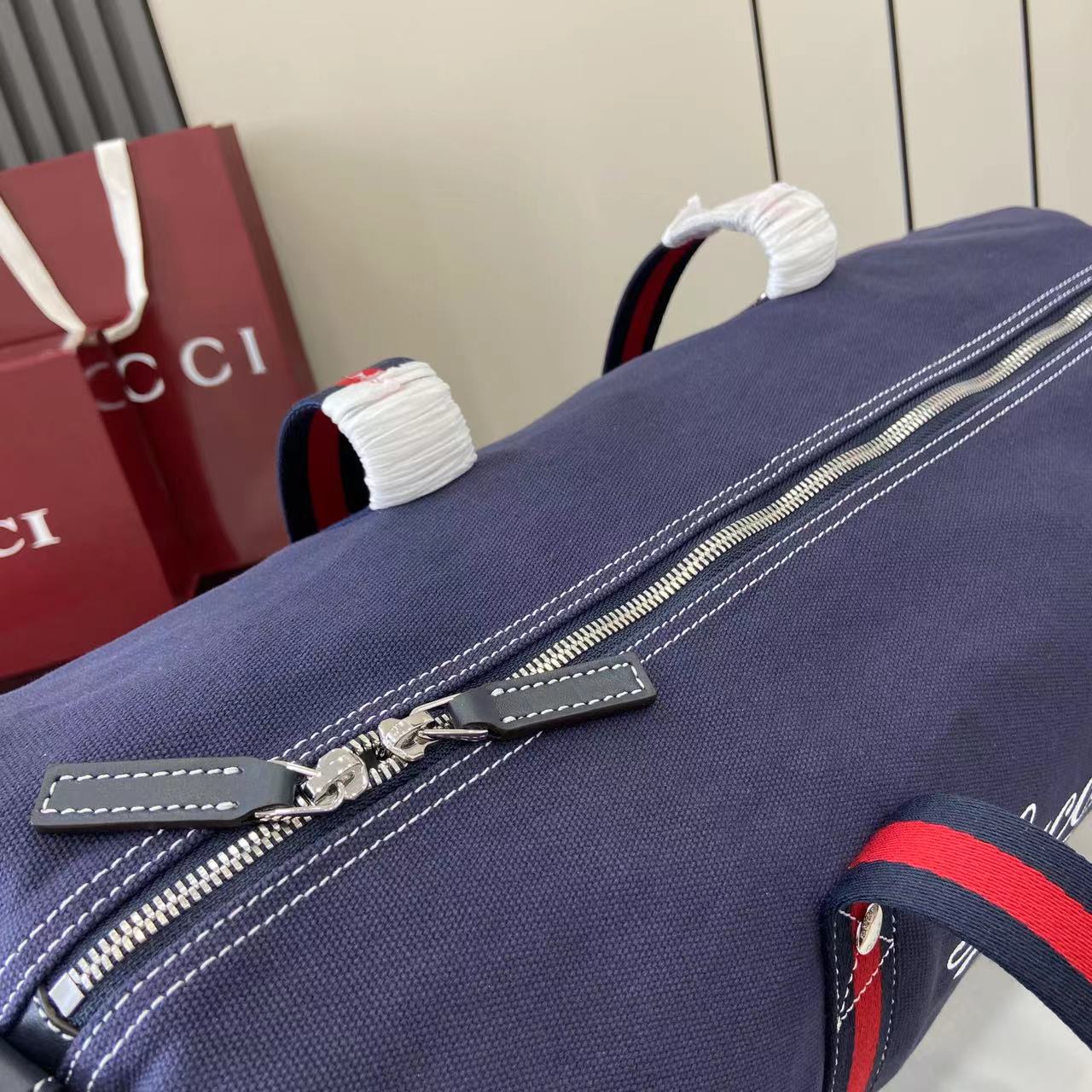 Gucci Large Printed Canvas Duffle Bag - 