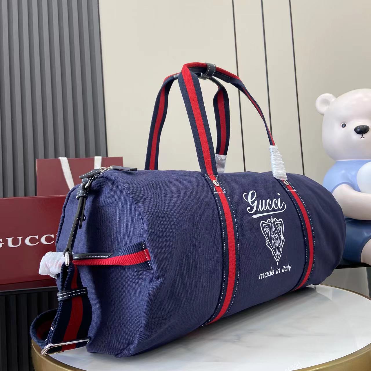 Gucci Large Printed Canvas Duffle Bag - 