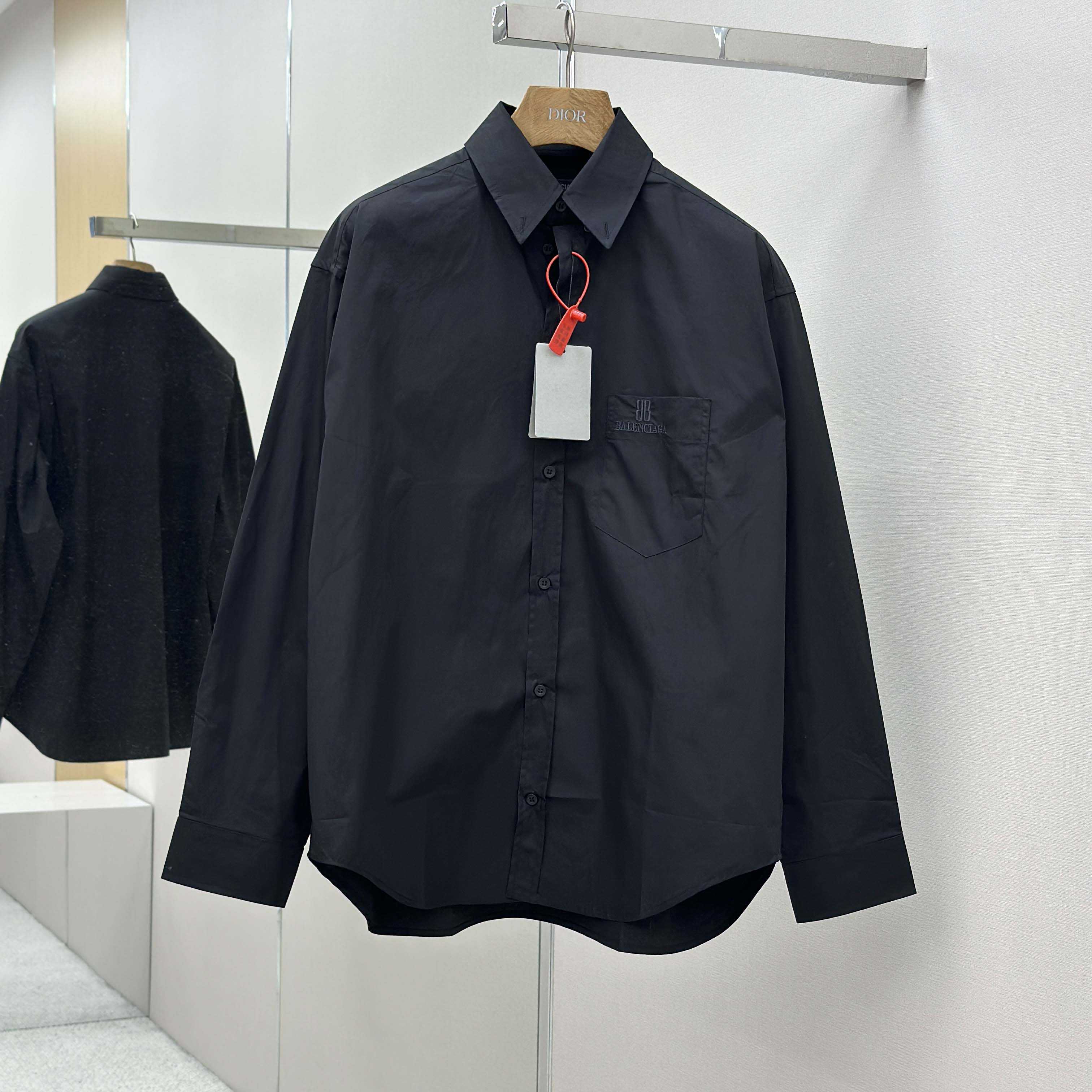Balenciaga Large Fit Shirt In White Cotton Poplin - DesignerGu