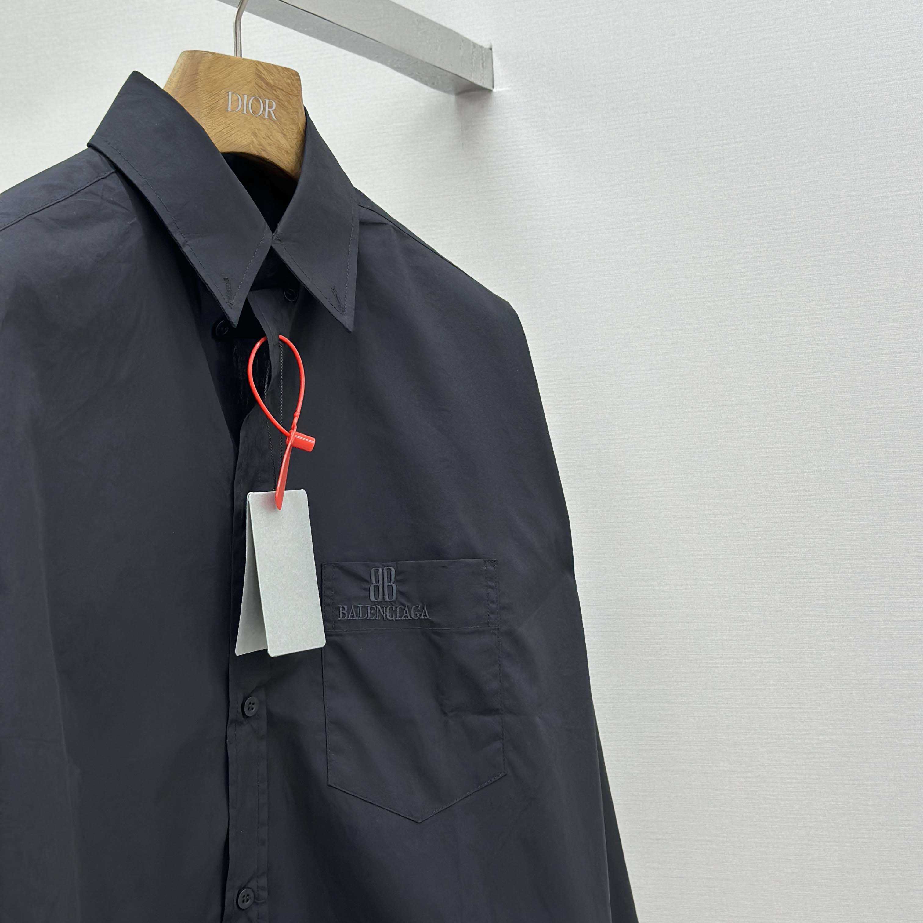 Balenciaga Large Fit Shirt In White Cotton Poplin - DesignerGu