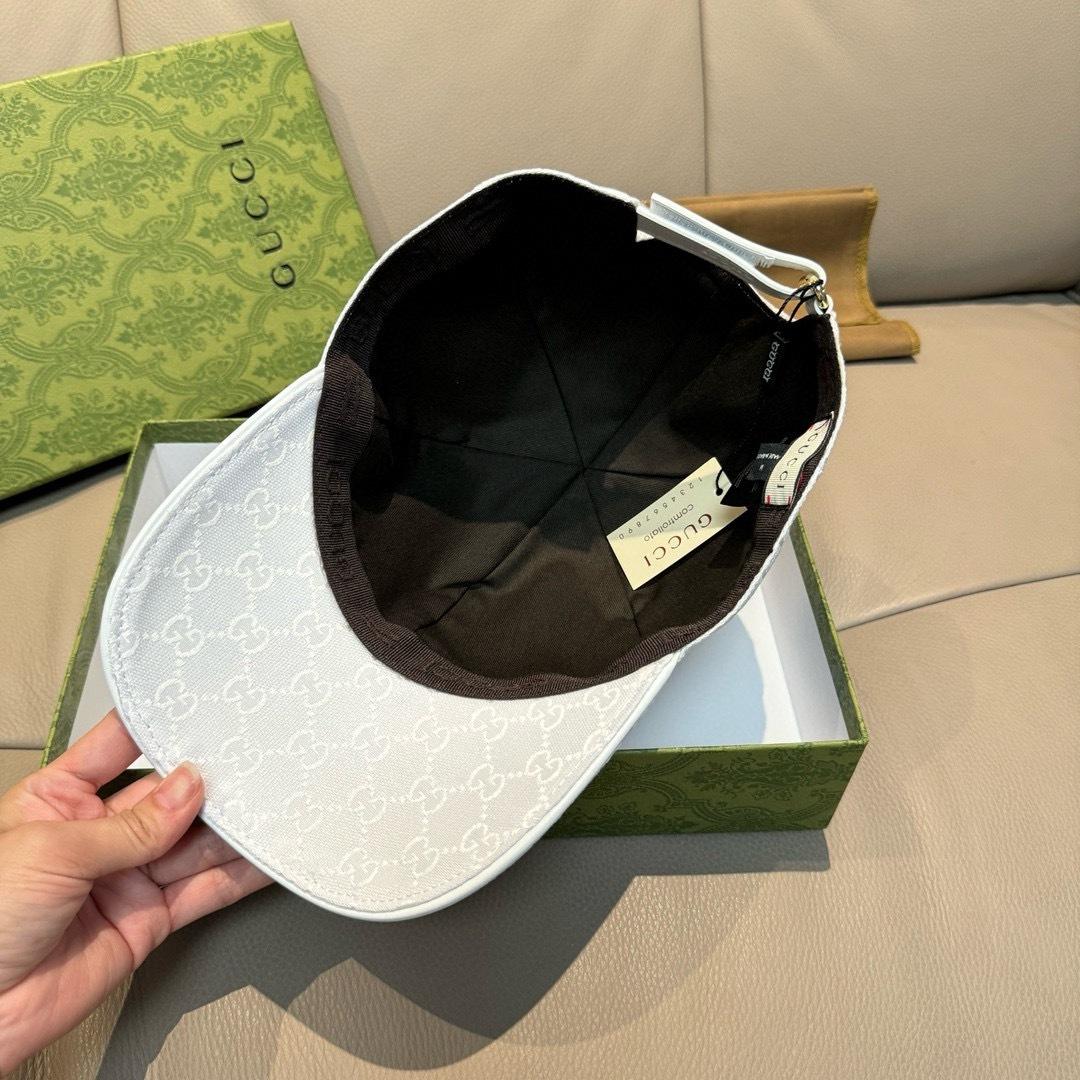 Gucci Original GG Canvas Baseball Hat With Web - DesignerGu