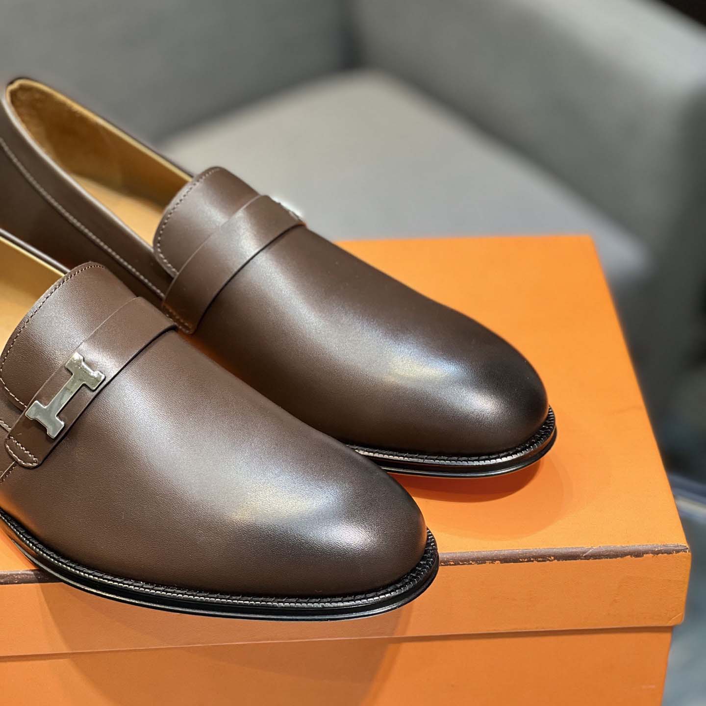 Hermes Leather Loafers  - DesignerGu