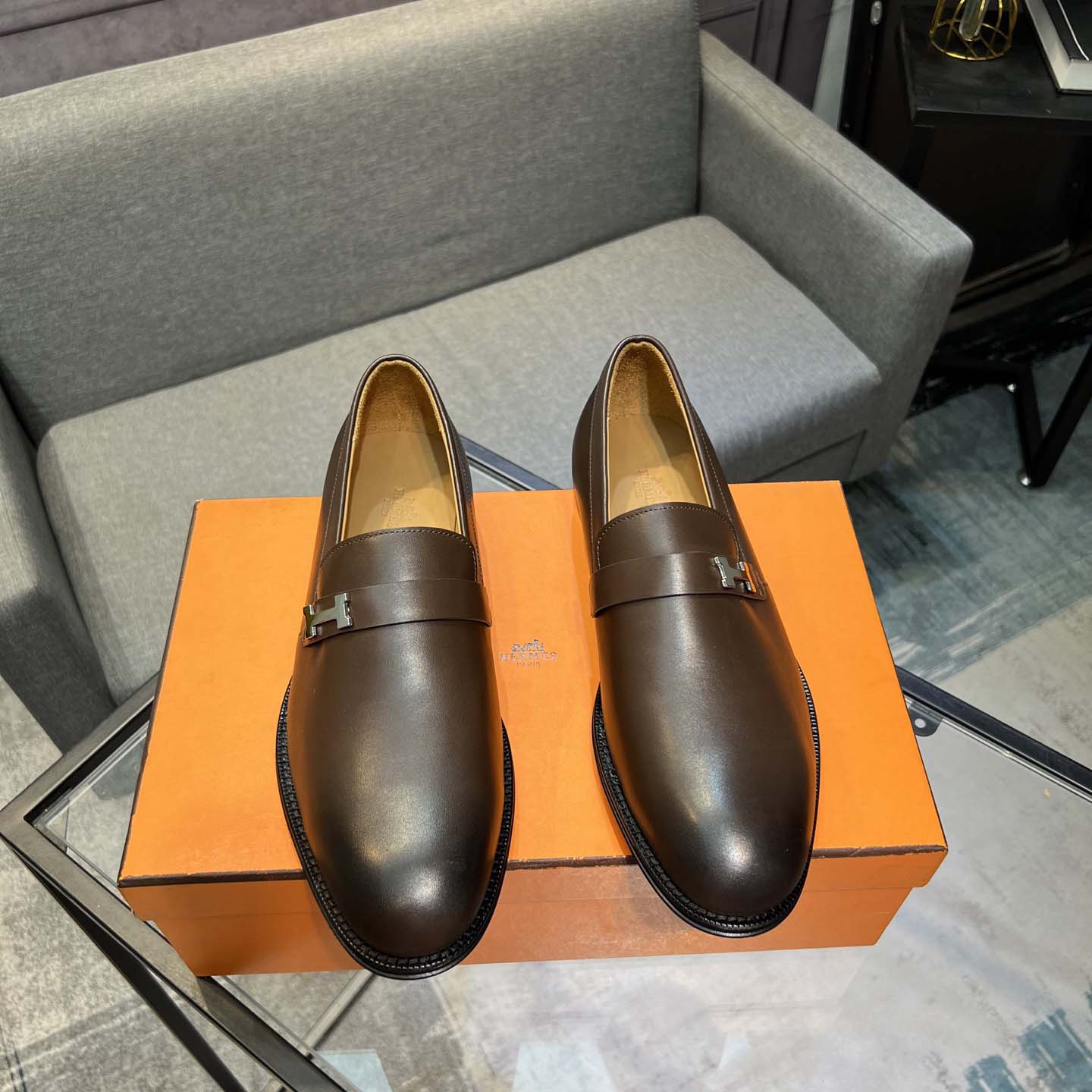 Hermes Leather Loafers  - DesignerGu