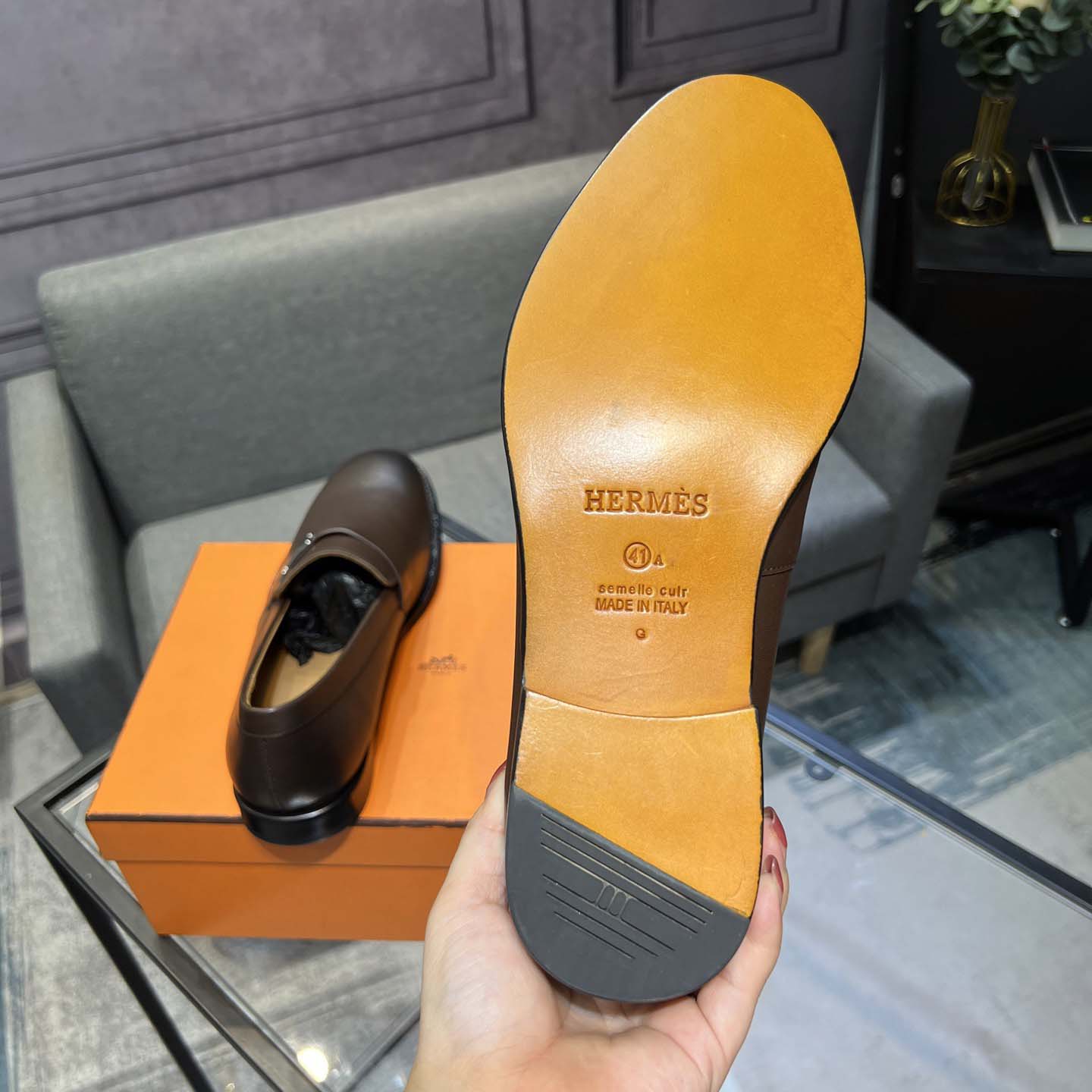 Hermes Leather Loafers  - DesignerGu