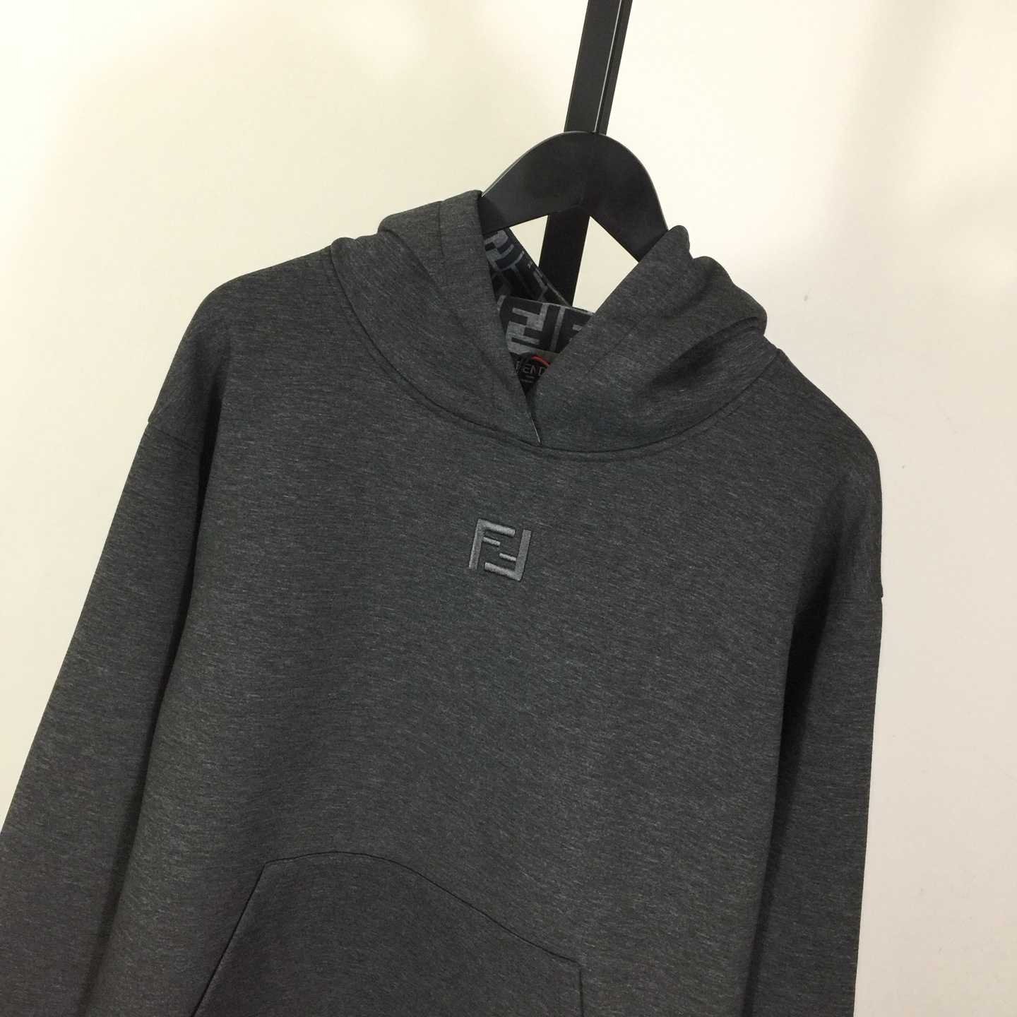 Fendi Dark Gray Cotton Sweatshirt - DesignerGu
