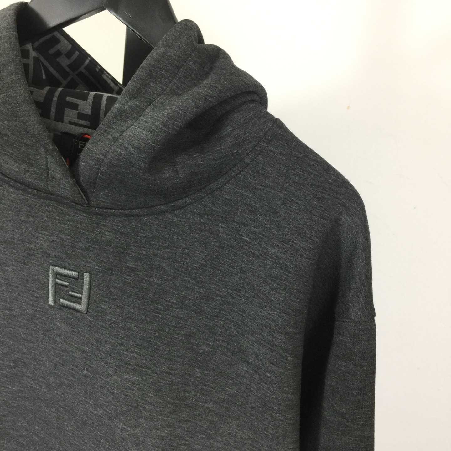 Fendi Dark Gray Cotton Sweatshirt - DesignerGu