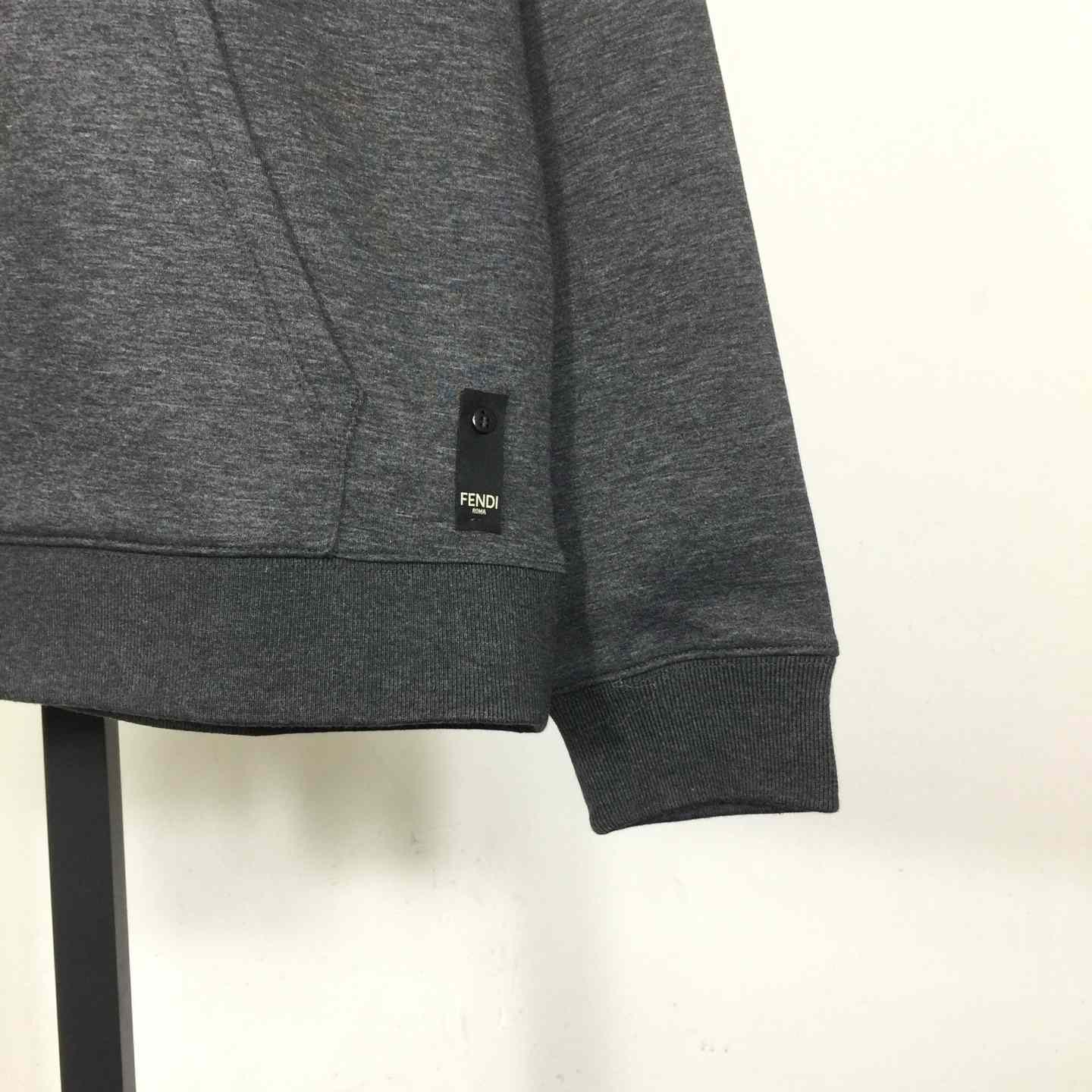 Fendi Dark Gray Cotton Sweatshirt - DesignerGu