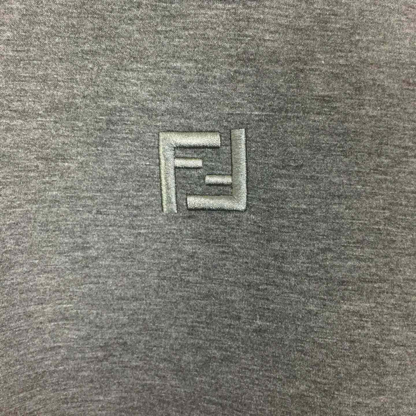 Fendi Dark Gray Cotton Sweatshirt - DesignerGu