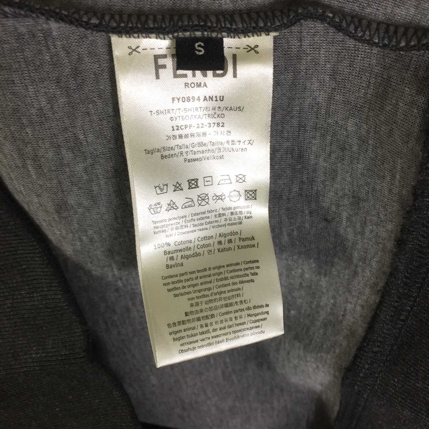 Fendi Dark Gray Cotton Sweatshirt - DesignerGu