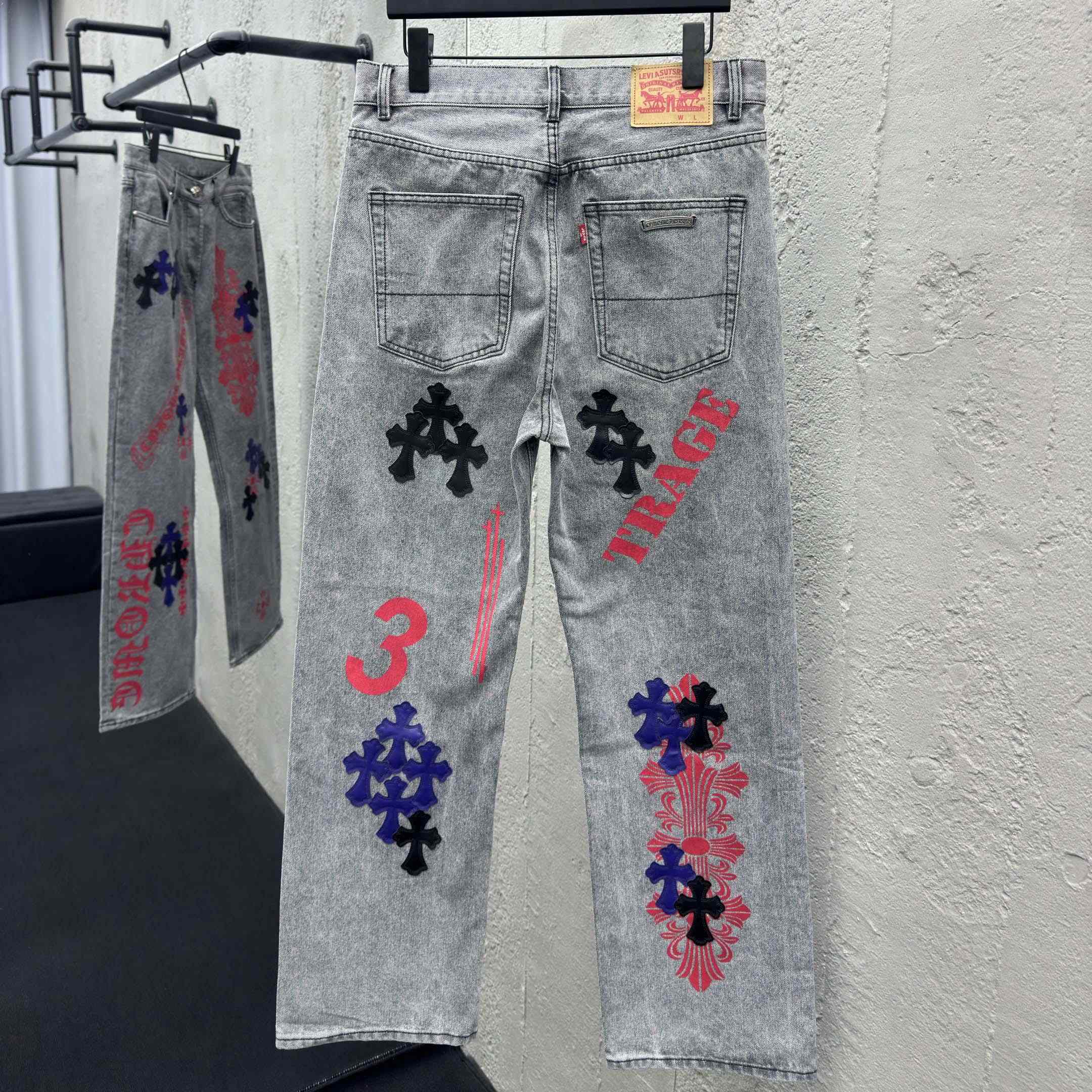 Chrome Hearts Cross Jeans - DesignerGu