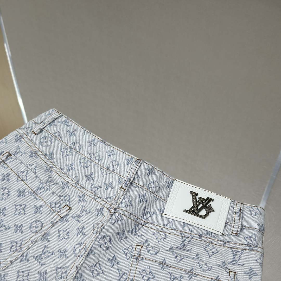 Louis Vuitton Monogram Denim Shorts - DesignerGu