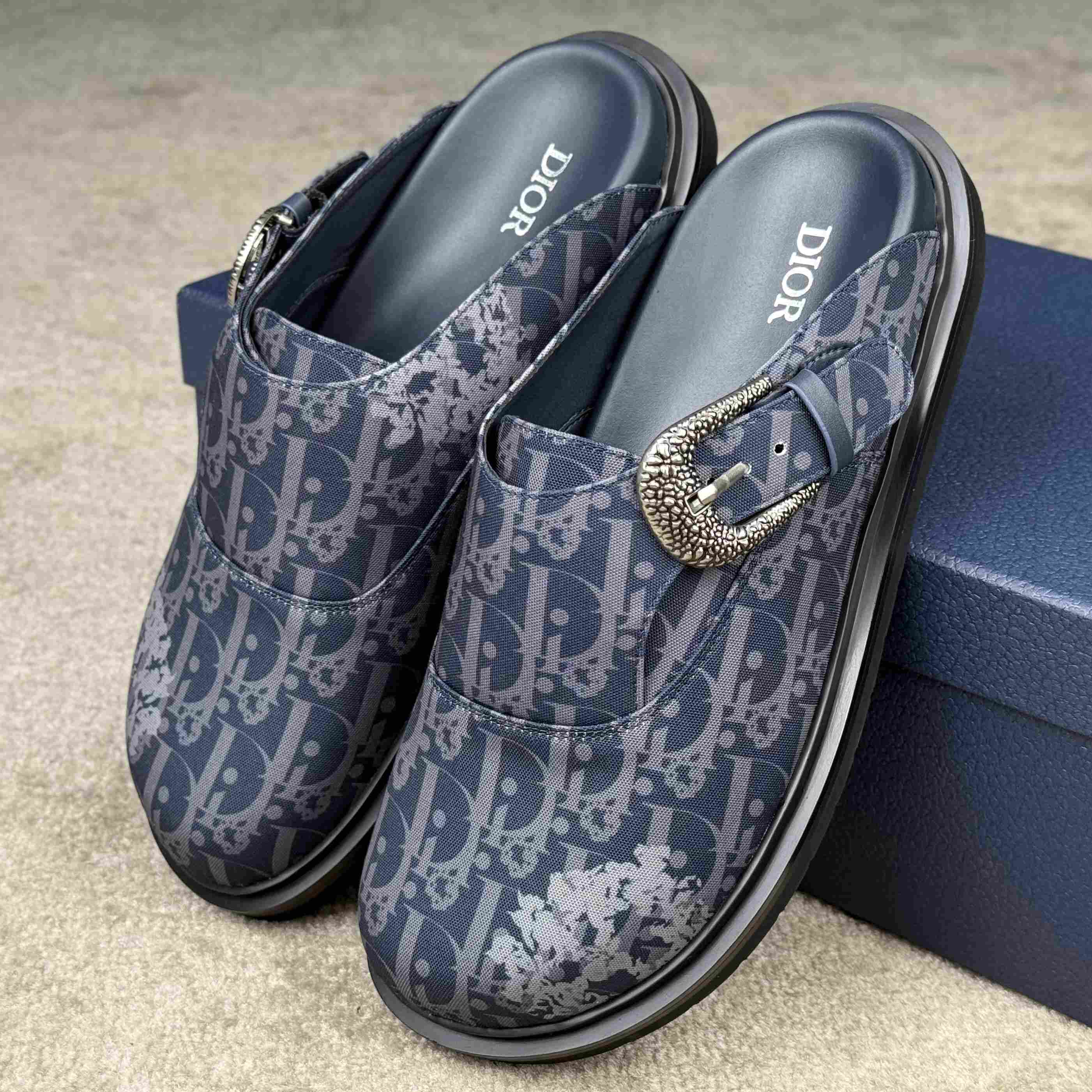 Denim Tears x Dior Aqua Mules - DesignerGu
