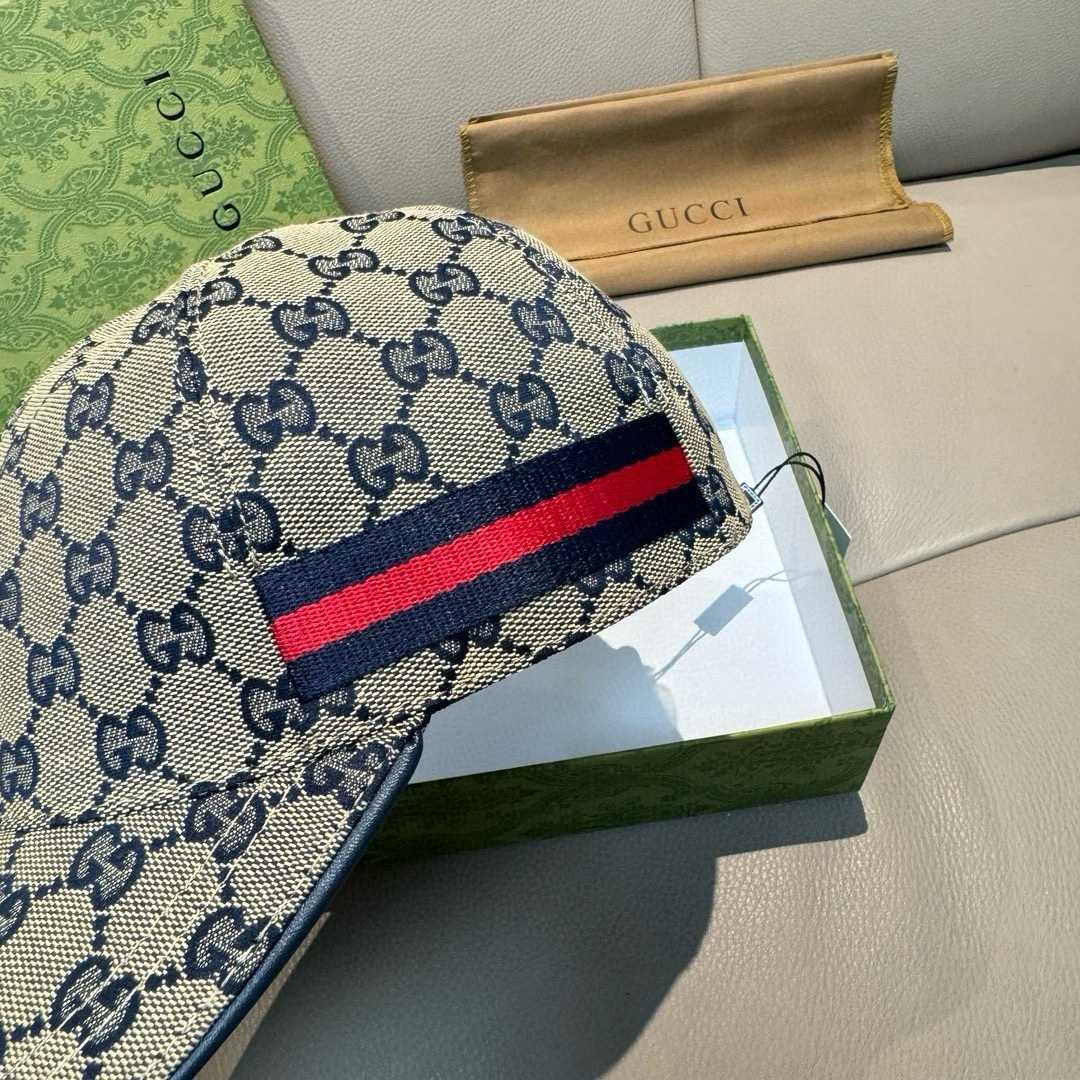 Gucci Original GG Canvas Baseball Hat With Web - DesignerGu
