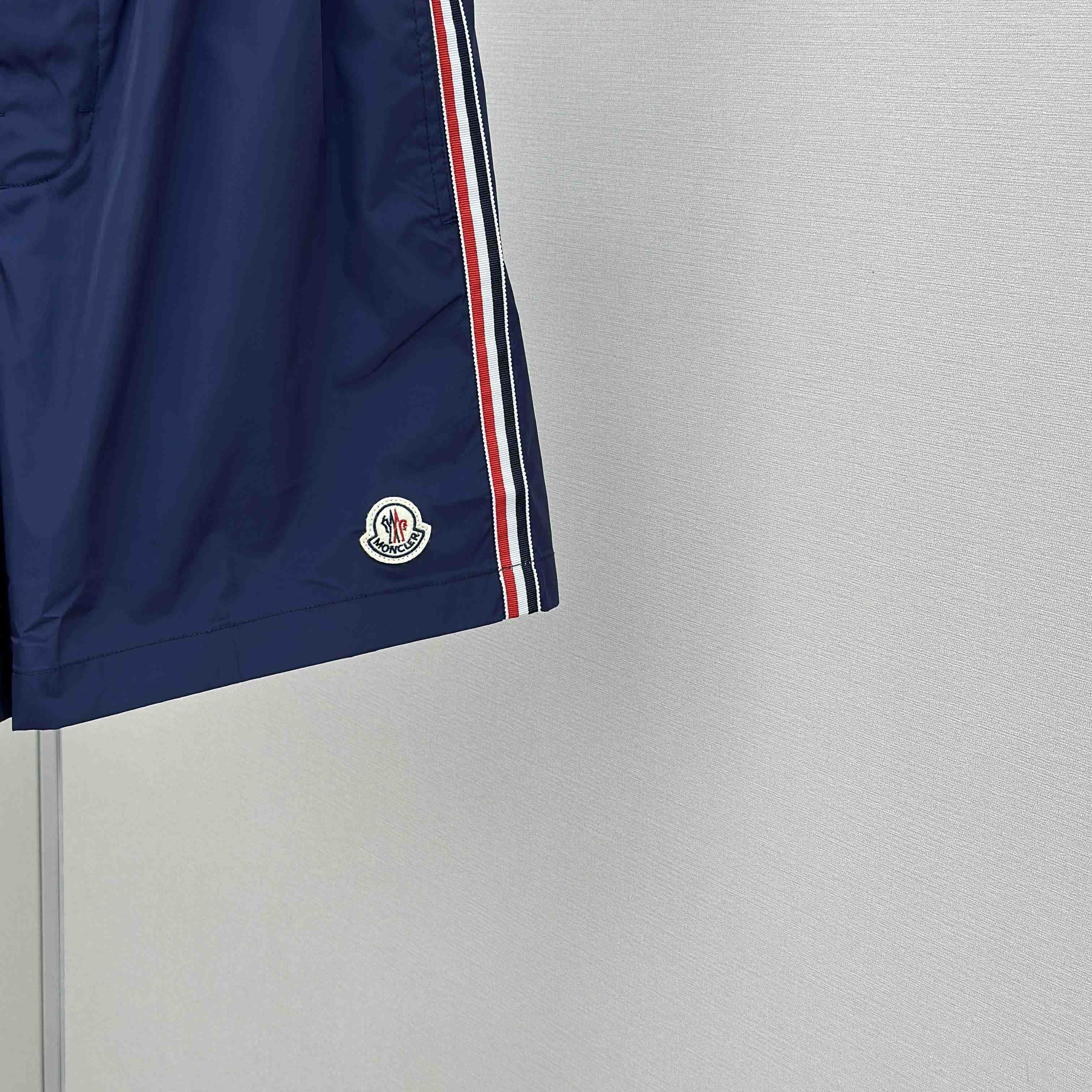 Moncler Blue Tricolour-Trimmed Swim Shorts - DesignerGu