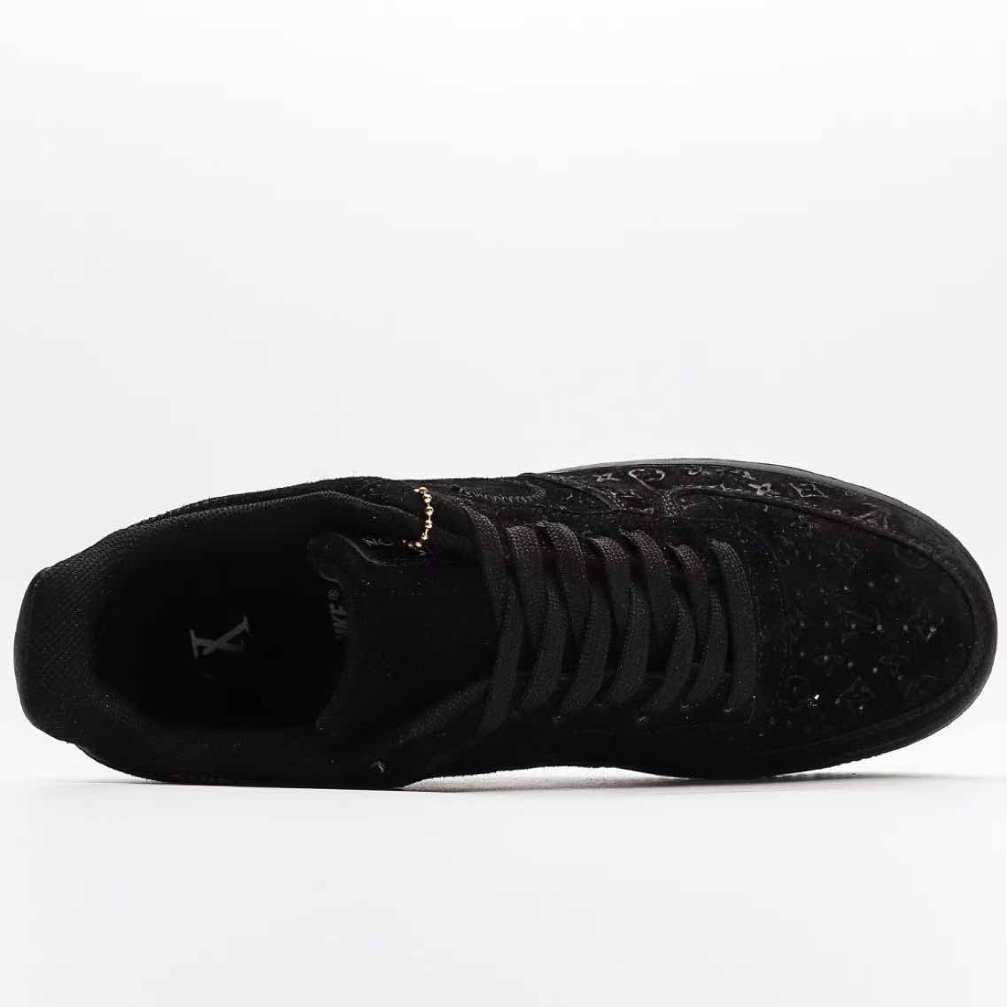 Nike x Louis Vuitton Air Force 1 Low 'Triple Black' - DesignerGu