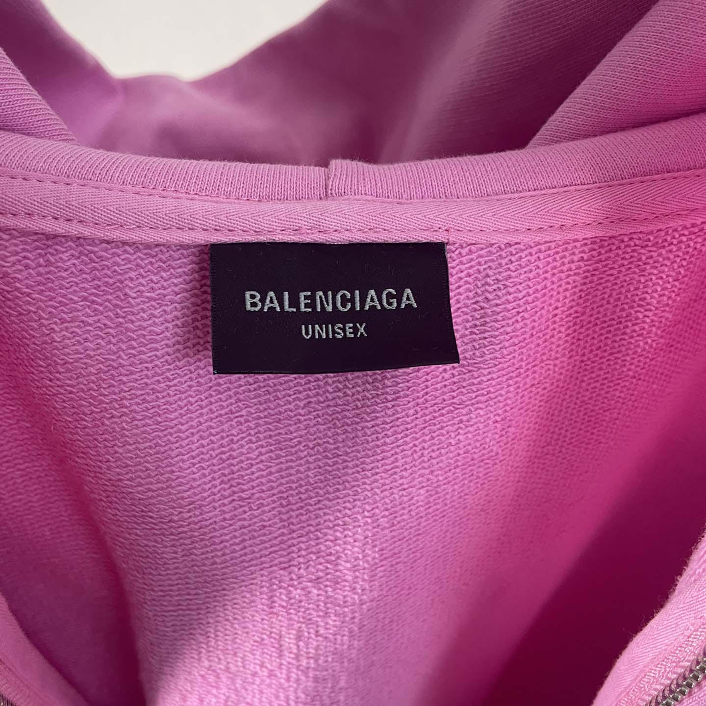 Balenciaga Paris Pink Soccer Zip-up Hoodie - DesignerGu