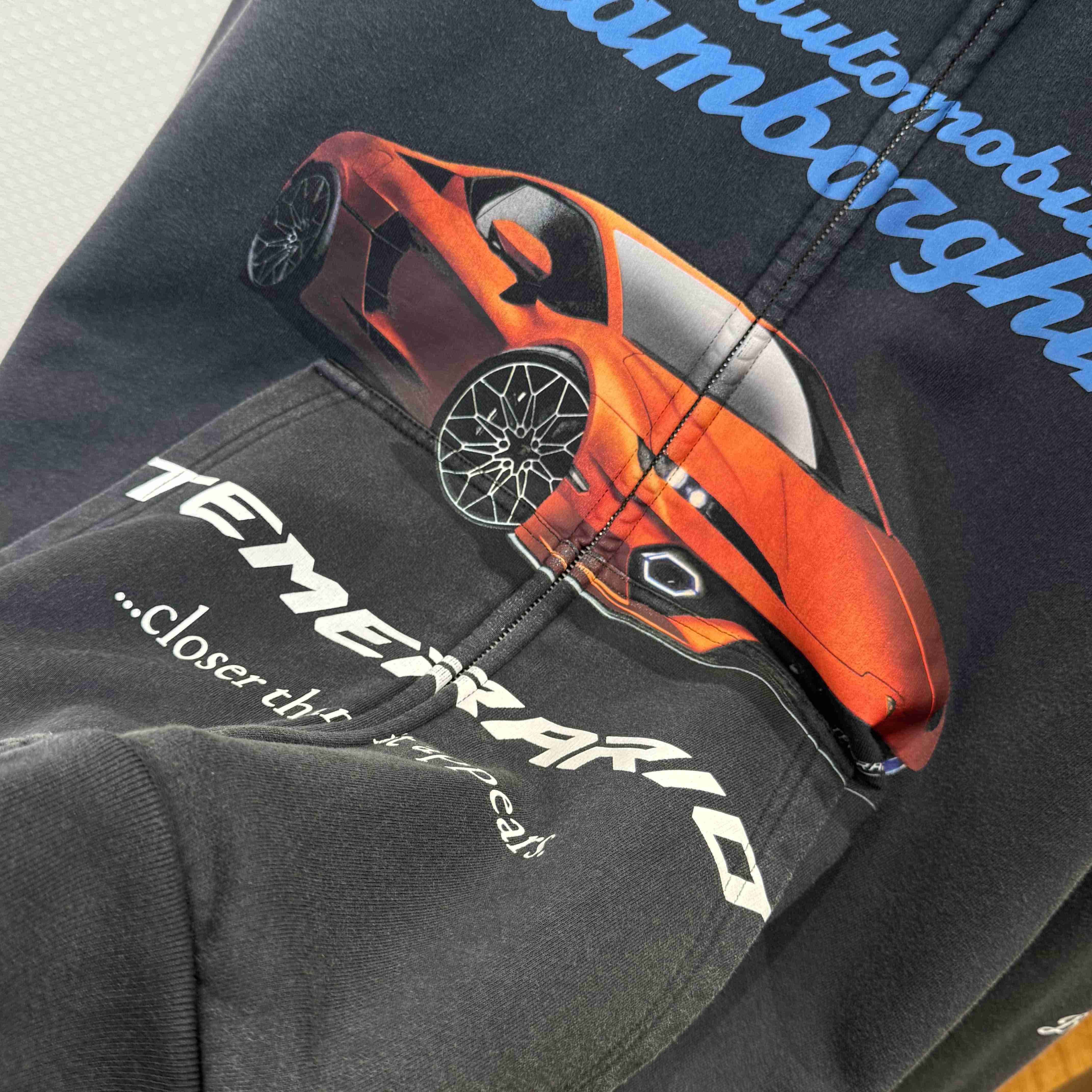 Balenciaga I Automobili Lamborghini Zip-Up Hoodie Small Fit - DesignerGu