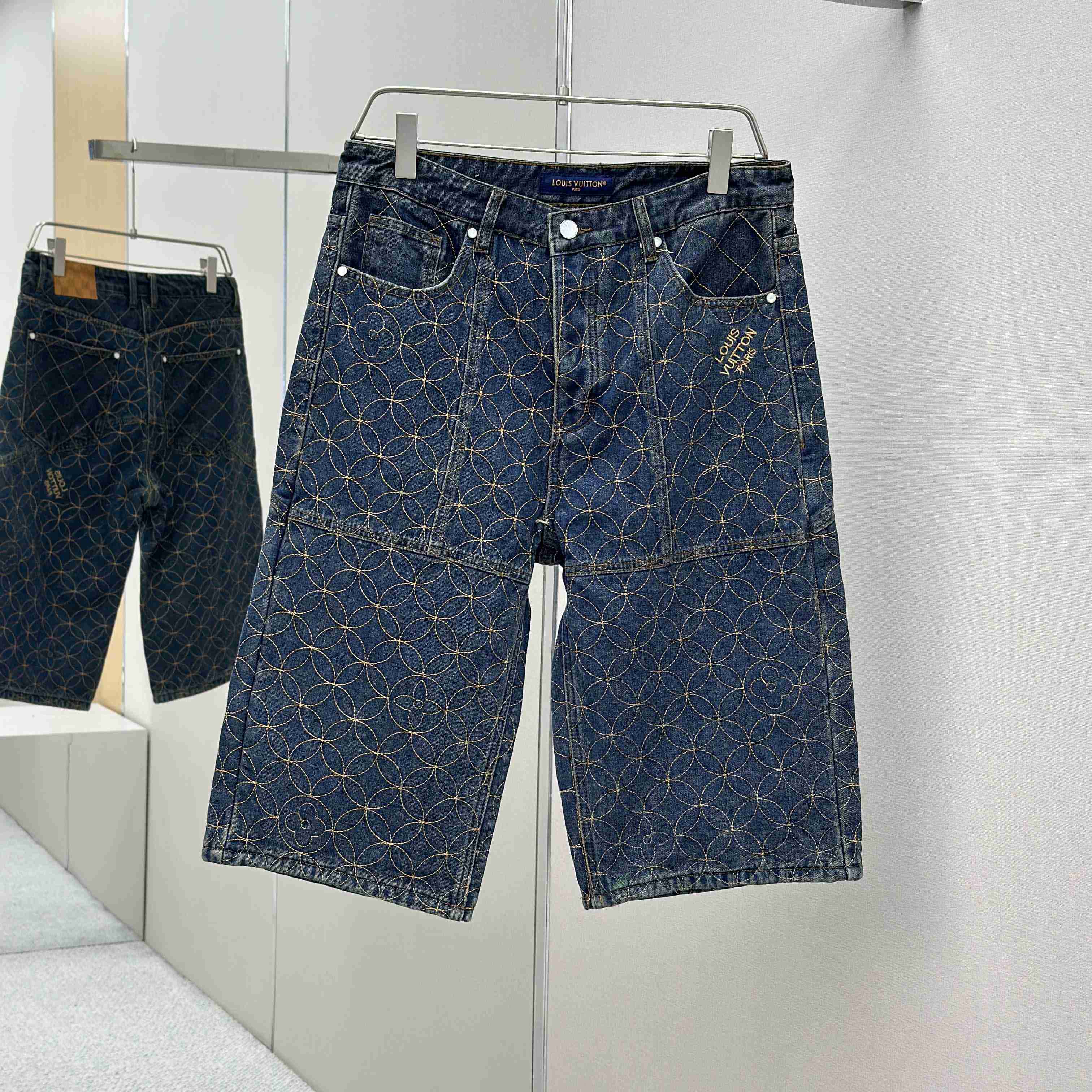 Louis Vuitton Embroidered Workwear Shorts   1AILVC - DesignerGu