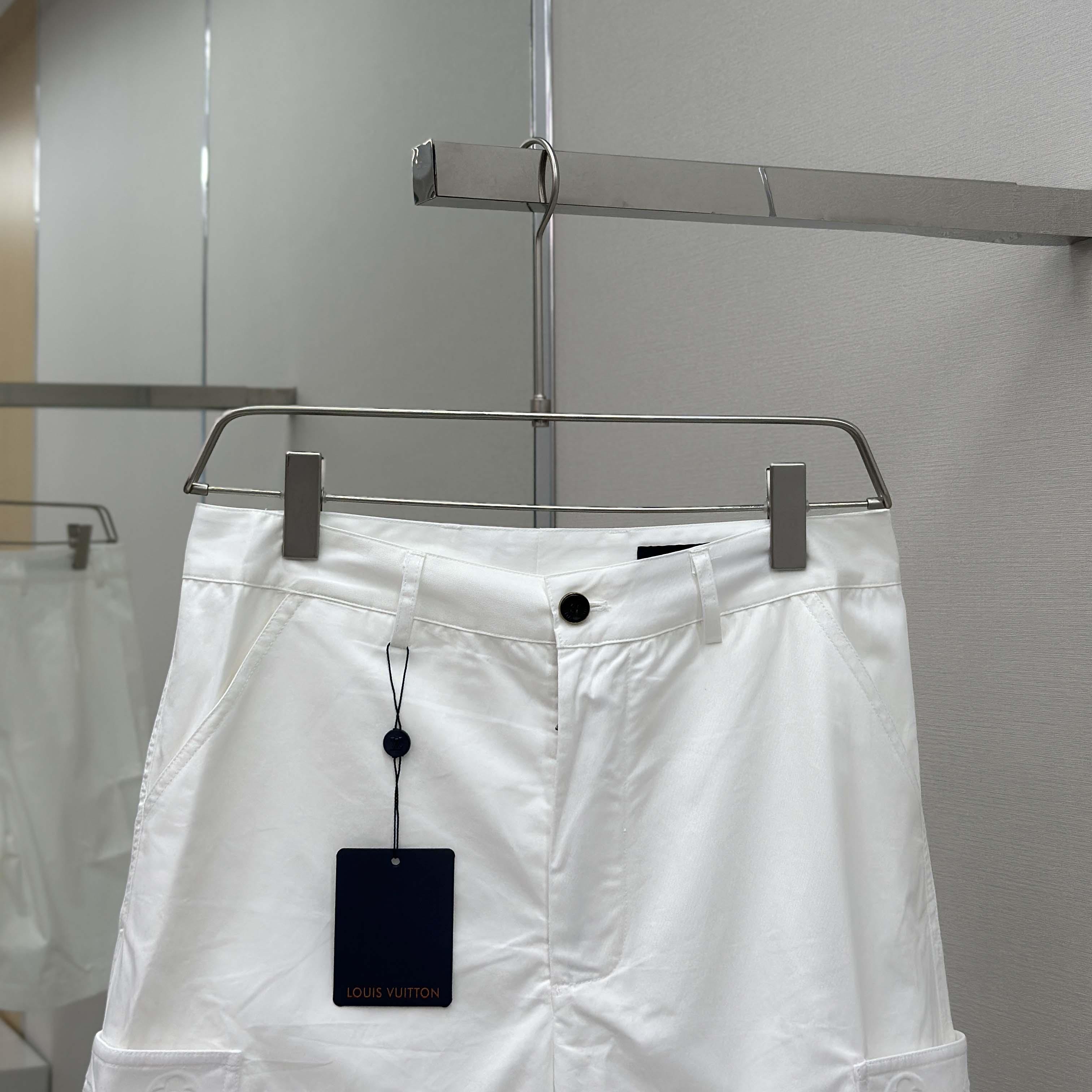 Louis Vuitton Monogram Pocket Cargo Shorts   - DesignerGu