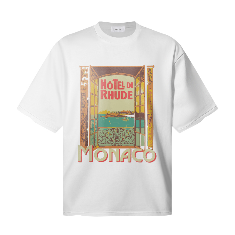 Rhude Hotel De Rhude Cotton T-shirt - DesignerGu