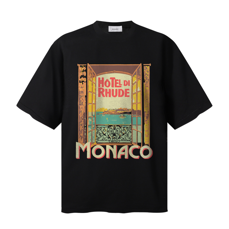 Rhude Hotel De Rhude Cotton T-shirt - DesignerGu