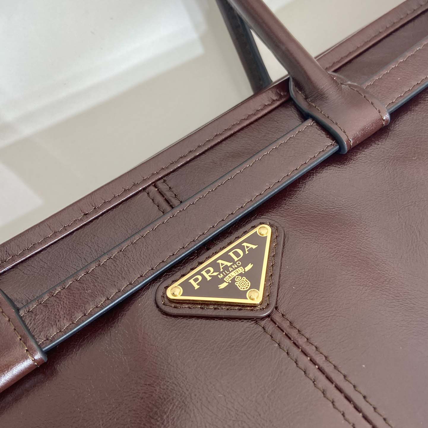 Prada Large Leather Handbag - DesignerGu