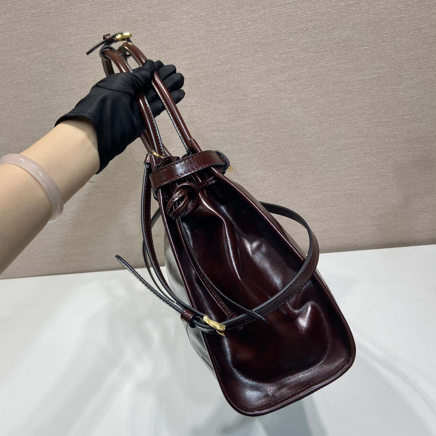 Prada Large Leather Handbag - DesignerGu