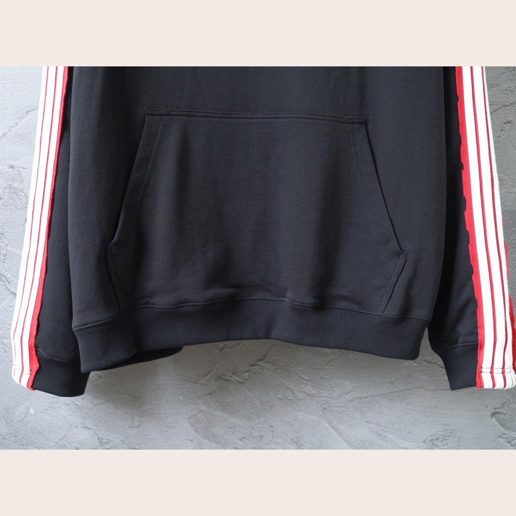 Balenciaga Unity Sports Icon Large Hoodie in faded black and white dry fleece - DesignerGu