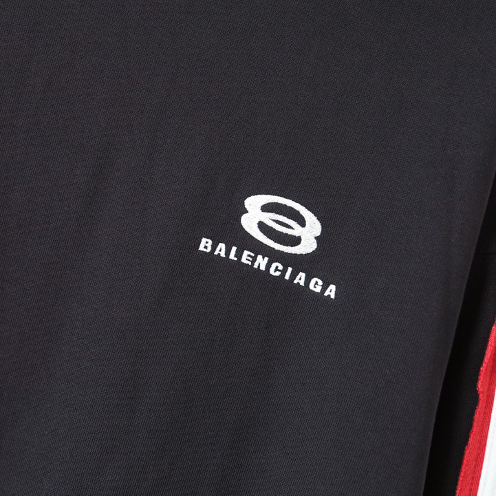 Balenciaga Unity Sports Icon Large Hoodie in faded black and white dry fleece - DesignerGu