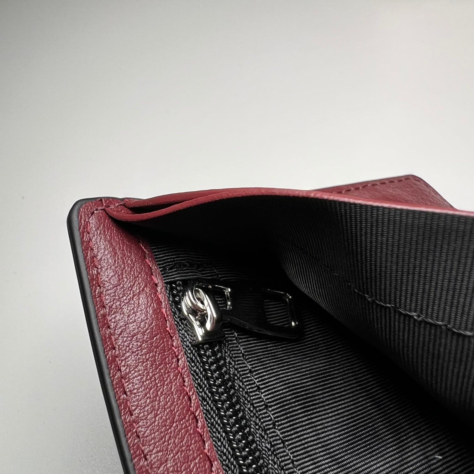 Cartier BlackRed Leather Double Logo Wallet  12*9.5cm - DesignerGu