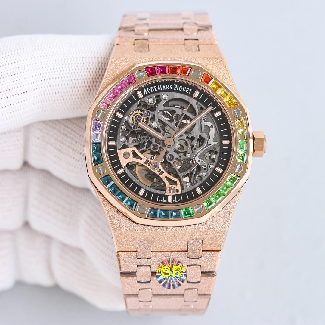 Audemars Piguet Royal Oak 41mm Frosted Rose Gold   41mm - DesignerGu