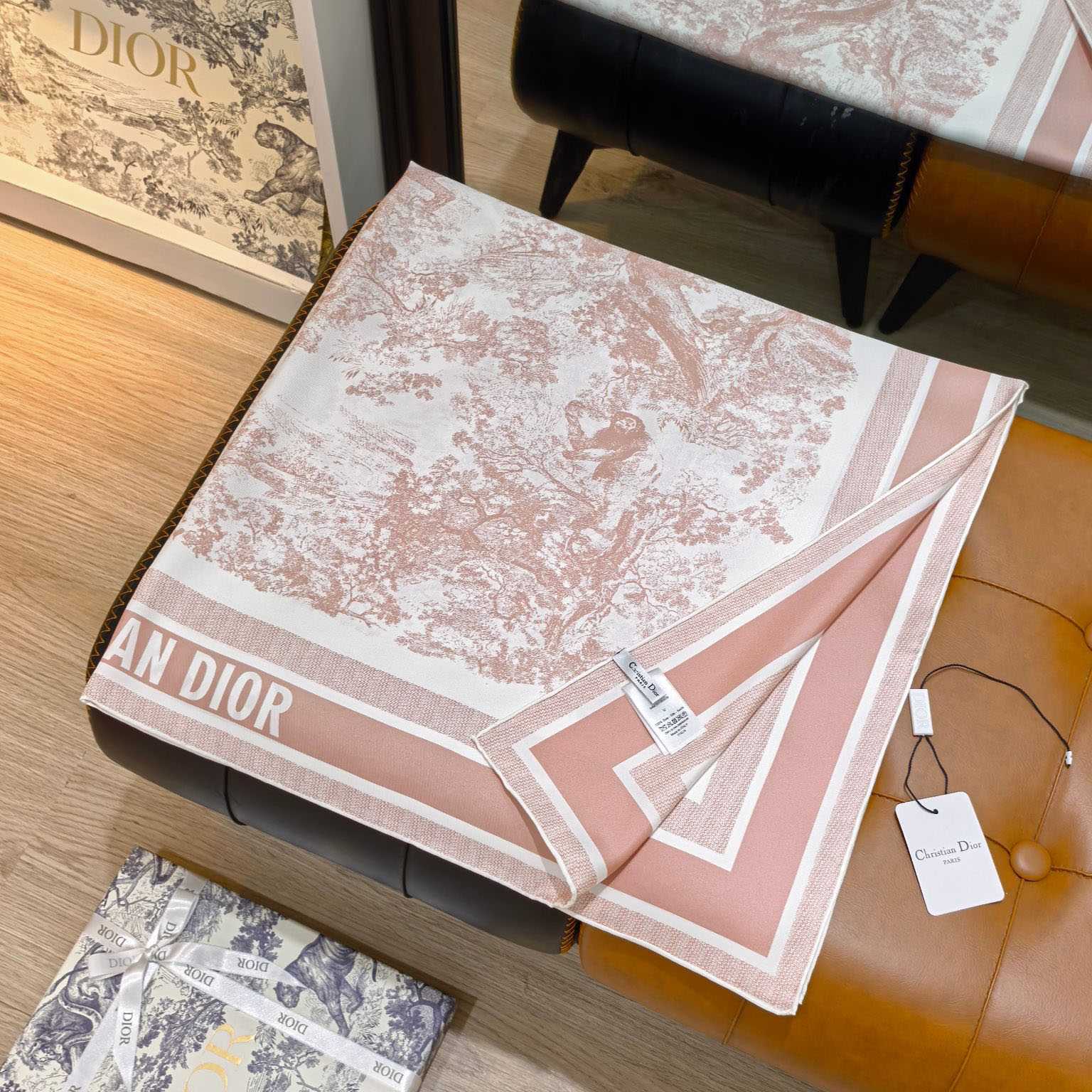 Dior Toile de Jouy Sauvage 90 Square Scarf  - DesignerGu