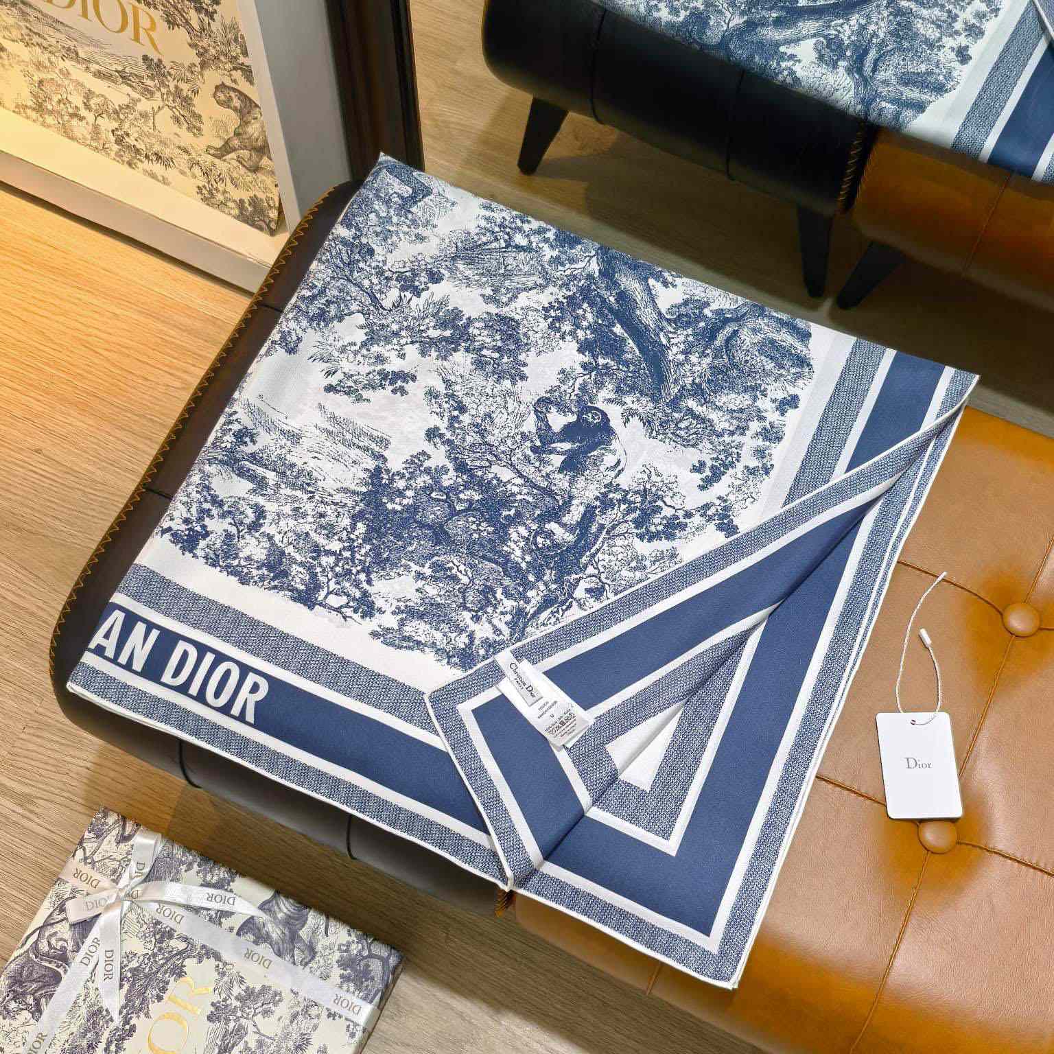 Dior Toile de Jouy Sauvage 90 Square Scarf  - DesignerGu