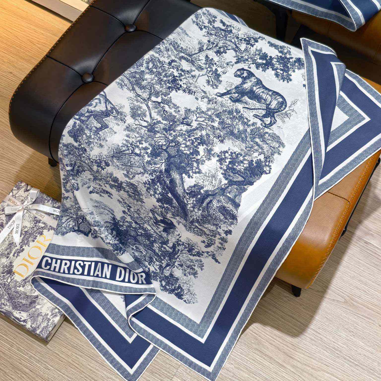 Dior Toile de Jouy Sauvage 90 Square Scarf  - DesignerGu