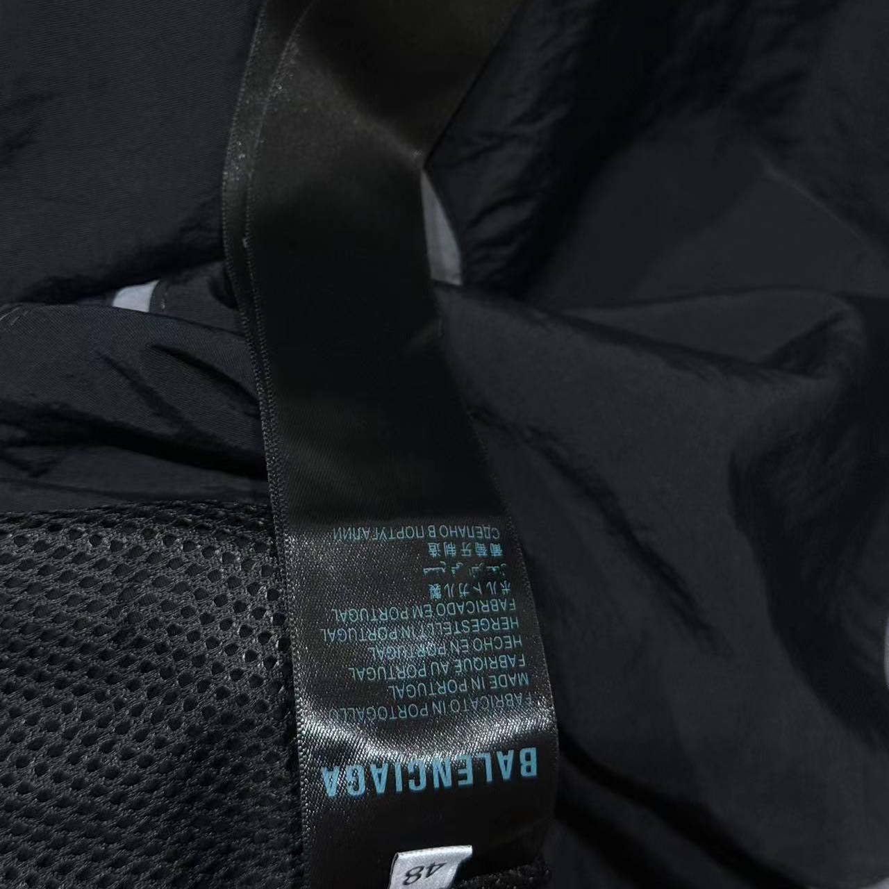 Balenciaga Loop Sports Icon Large Tracksuit Jacket 'Black/Elephant Grey' - DesignerGu