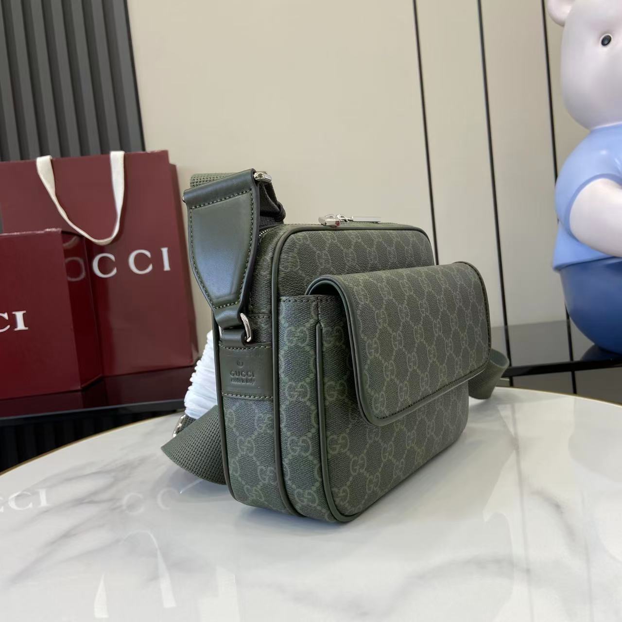 Gucci GG Monogram Small Crossbody Bag - DesignerGu