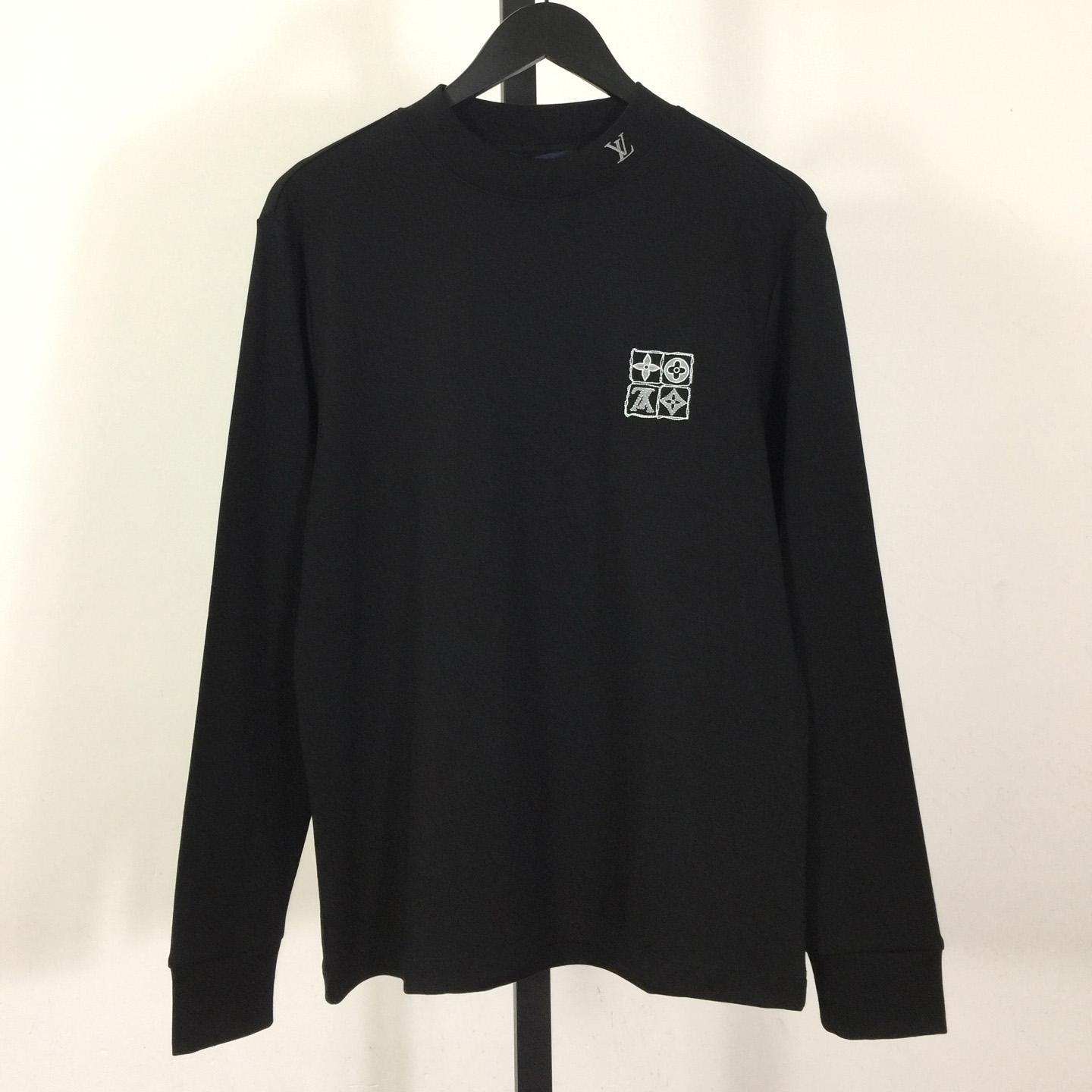 Louis Vuitton Embossed LV Long-Sleeved T-Shirt Louis Vuitton Embossed LV Long-Sleeved T-Shirt - DesignerGu