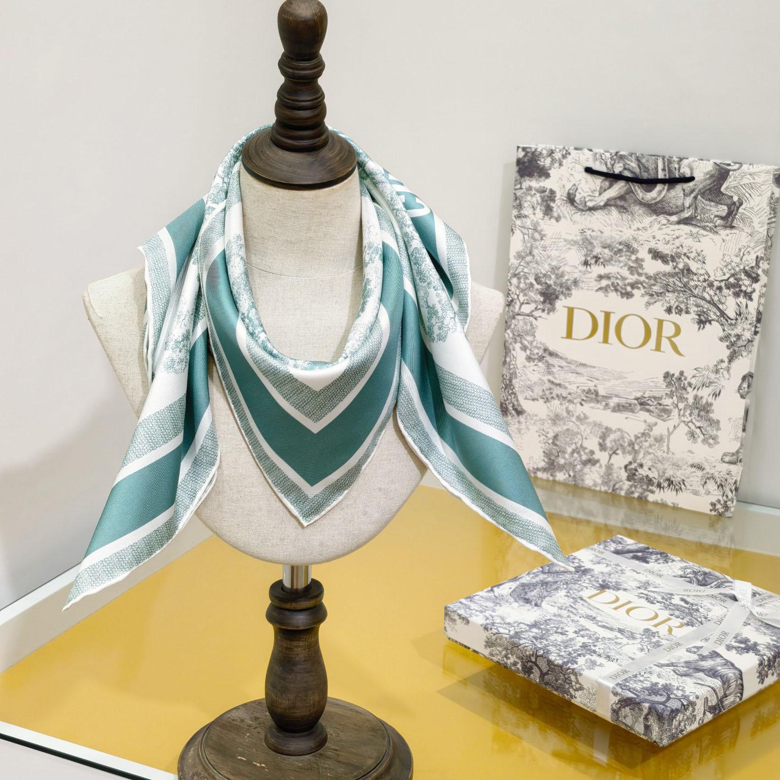 Dior Toile de Jouy Sauvage 90 Square Scarf  - DesignerGu