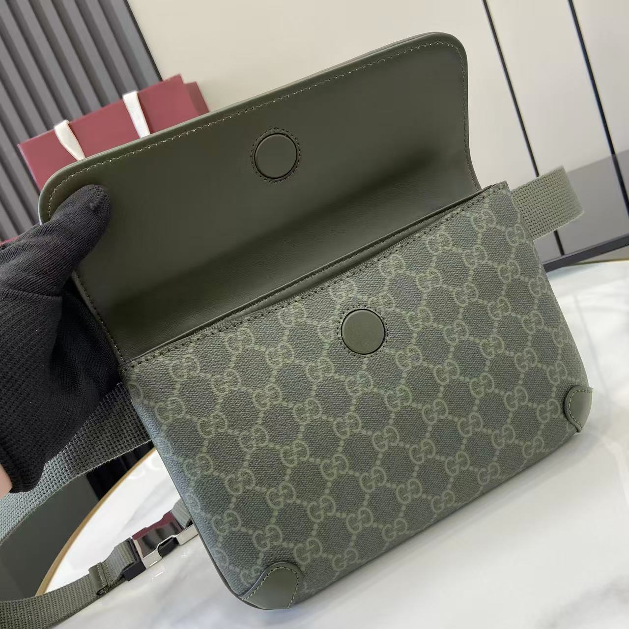 Gucci GG Monogram Small Belt Bag - DesignerGu