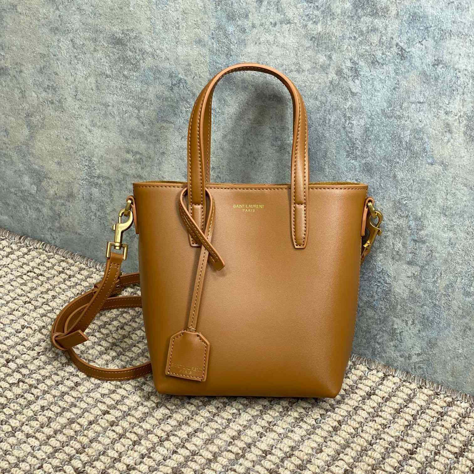 Saint Laurent Mini Toy Shopping Saint Laurent In Box Leather - DesignerGu