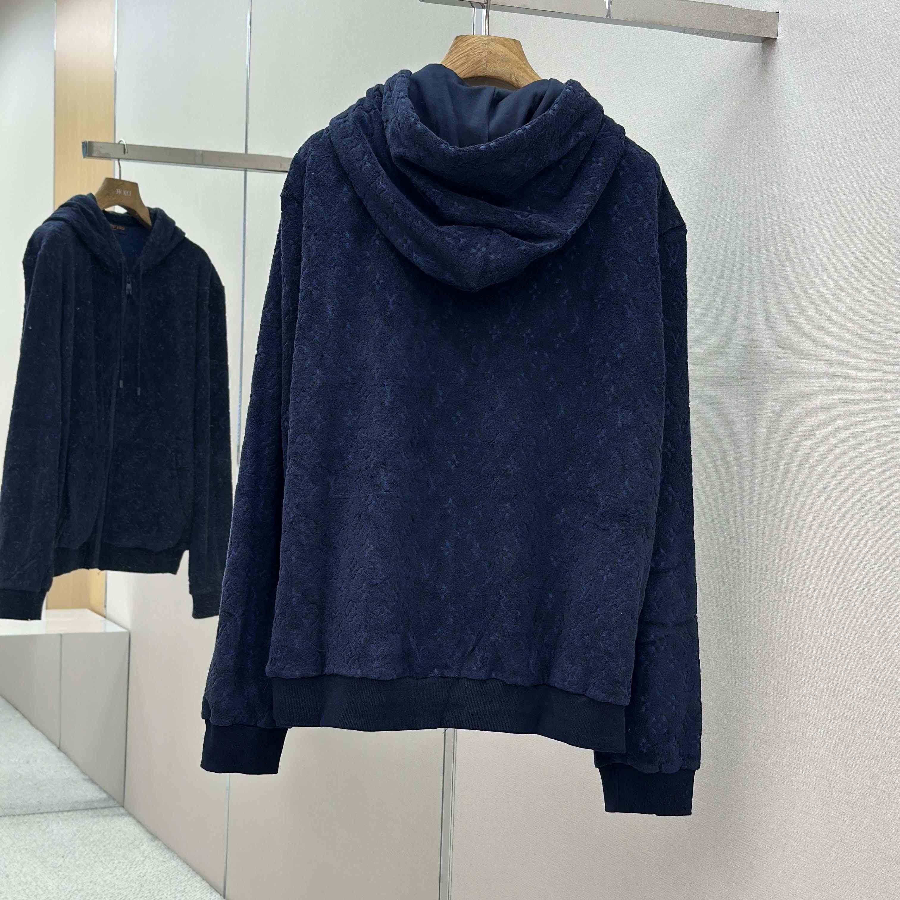 Louis Vuitton Monogram French Terry Zip-Through Hoodie   1AHUWW - DesignerGu