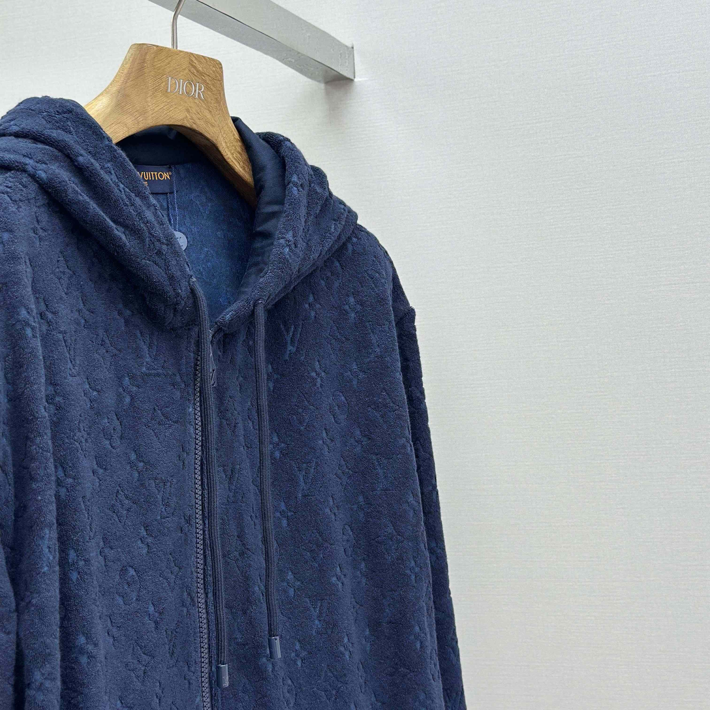 Louis Vuitton Monogram French Terry Zip-Through Hoodie   1AHUWW - DesignerGu