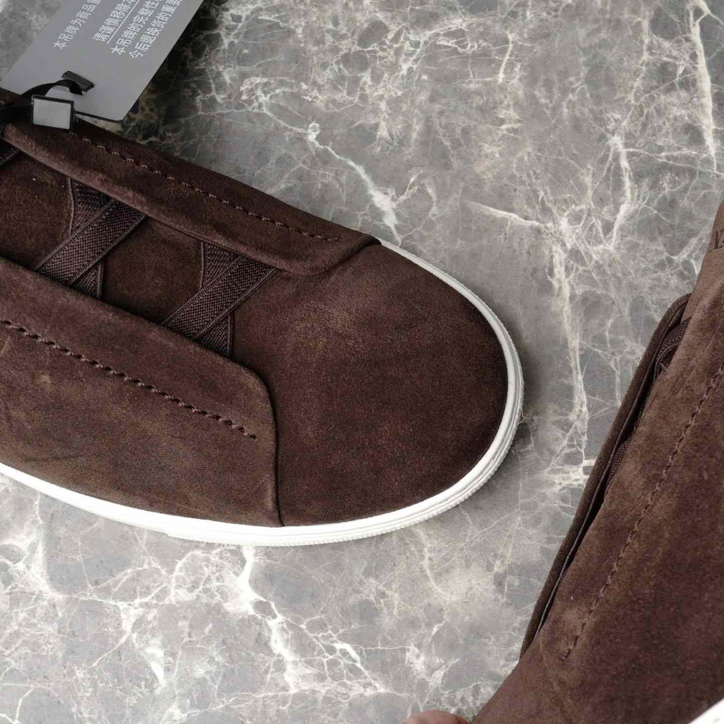 Zegna Utility Blue suede Triple Stitch™ Sneakers - DesignerGu