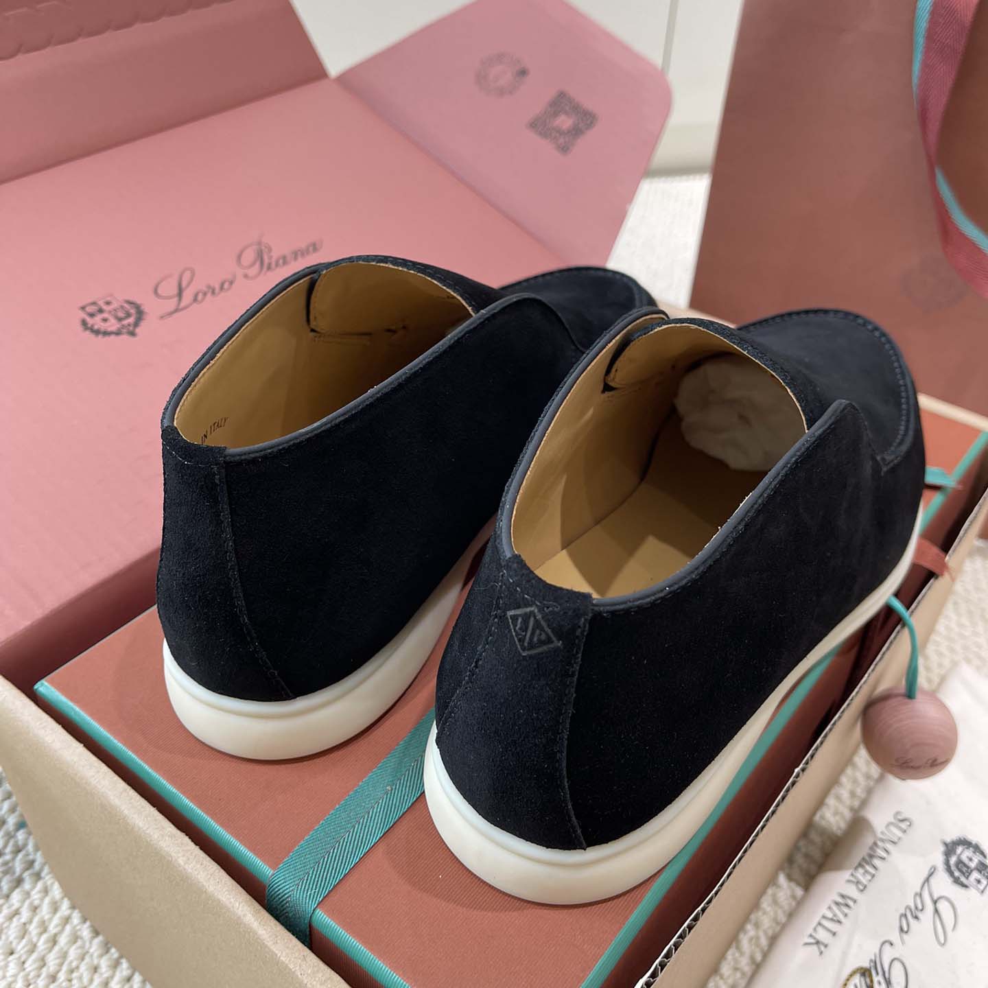 Loro Piana White Sole Summer Walk Loafers - DesignerGu
