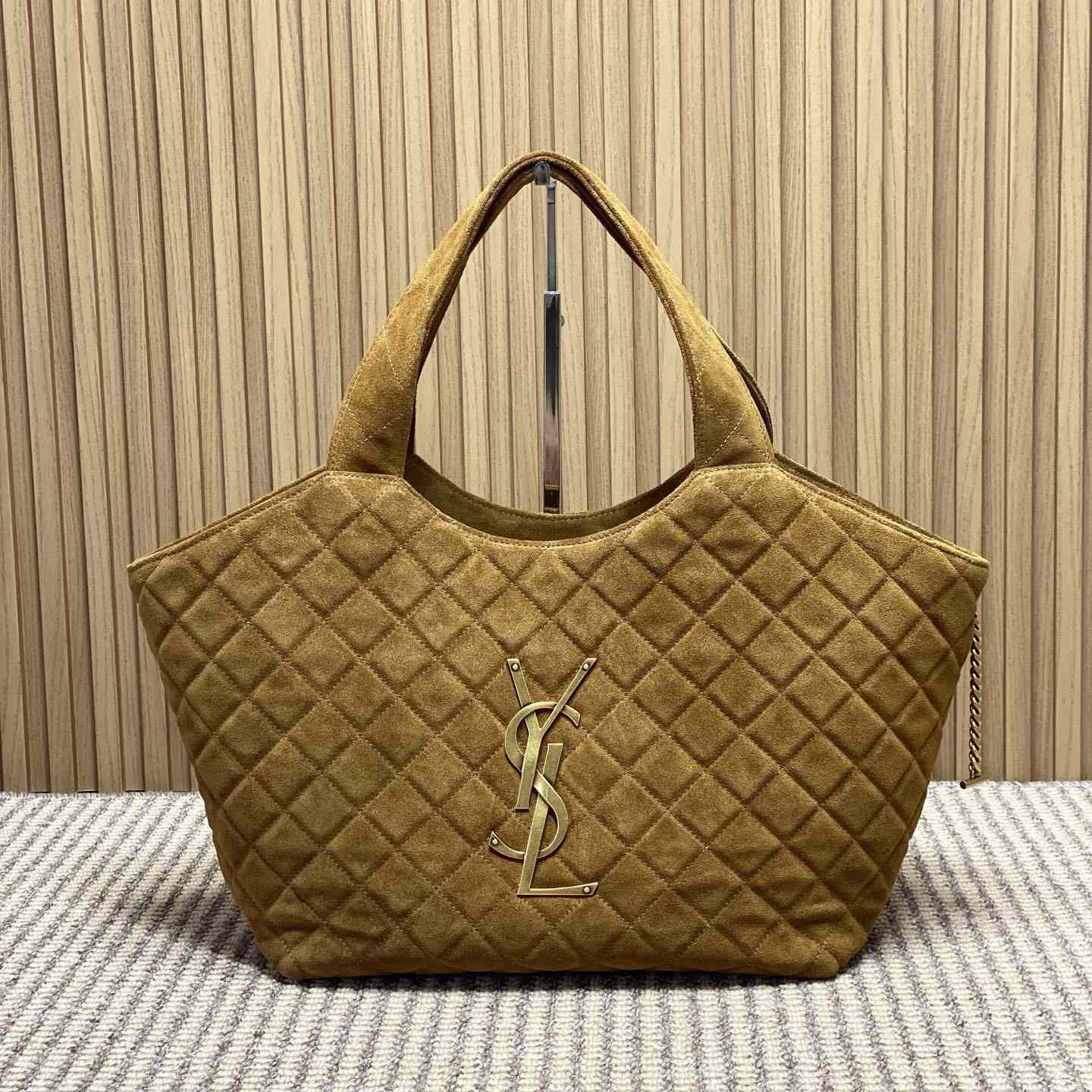 Saint Laurent Icare Medium In Quilted Suede  Saint Laurent Icare Medium In Quilted Suede  - DesignerGu