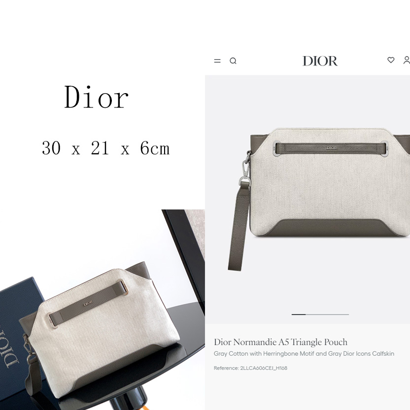 Dior Normandie A5 Triangle Pouch  - DesignerGu