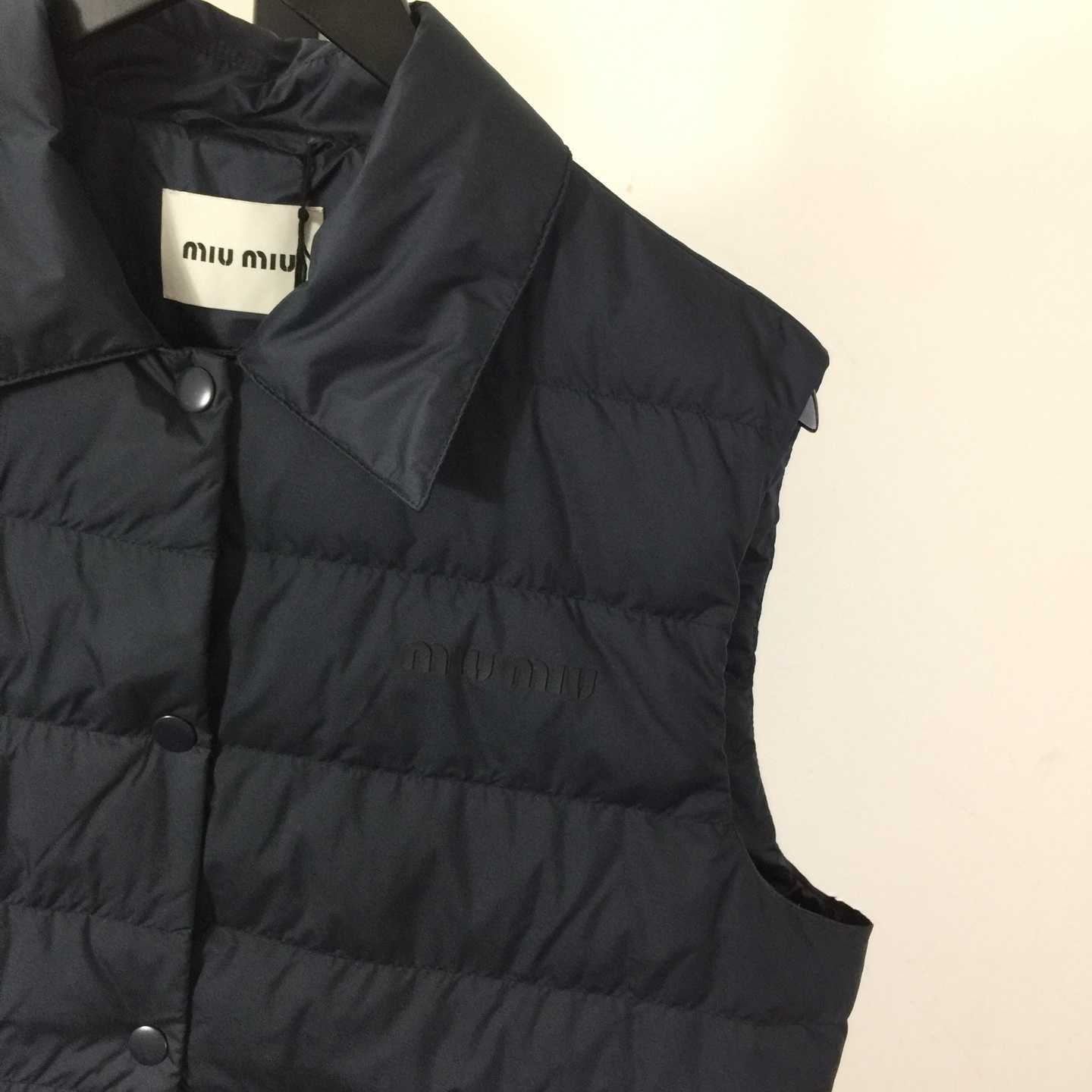 Miu Miu Technical Pongé Down Vest - DesignerGu